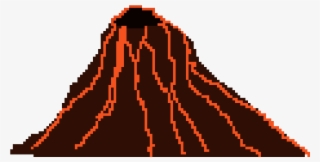 Volcano Pixel Art - Pixel Volcano Png