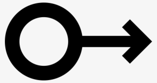 Circle Outline Of Small Size Connected To Arrow Pointing - Arrow Outline With Circle