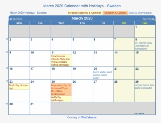 March 2020 Calendar Sweden - November 2018 Holiday Calendar