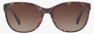 Tartan Butterfly Sunglasses - Polo Ralph Lauren Tartan Ph 4117 - Black Tartan/brown
