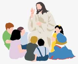 Bible Of About Little Children Rite Christian - Clip Art Jesus Teaching