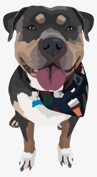 Adorable Pitbull Art✍🐶 - Companion Dog