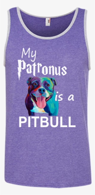 My Patronus Is A Pitbull Ringspun Cotton Tank Top - Pit Bull Dog Lover Basic Tees
