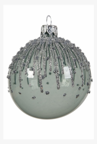 Pale Mint Green Ombre Glitter Effect Bauble - Mint Groene Kerstballen