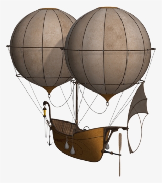 Fantasy Boat Hot Air Balloon - Steampunk Hot Air Balloon Png