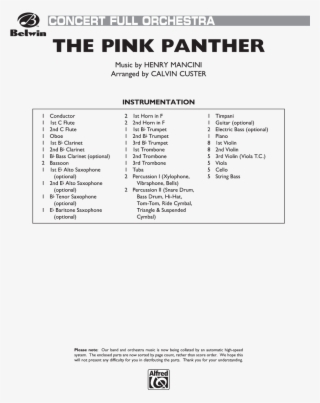 Pink Panther, The Thumbnail - Christmas Sing Along Sheet Music