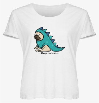 Pugrosaurus Ladies' T-shirt Fluffy Jersey