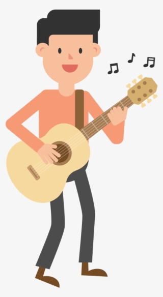 Open - Man Playing Guitar Cartoon Png