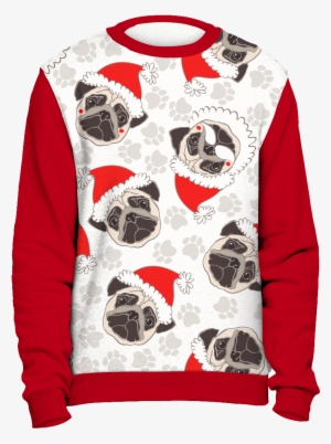 All Over Pug Face Christmas Sweater - Kappa Alpha Psi Ugly Christmas Sweater