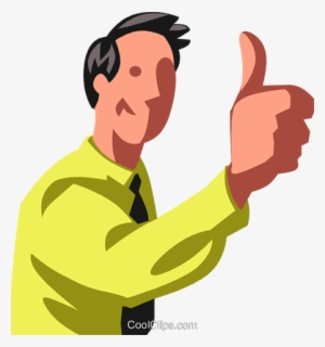 Businessman Giving A Thumbs Up Royalty Free Vector - Affirm Clipart