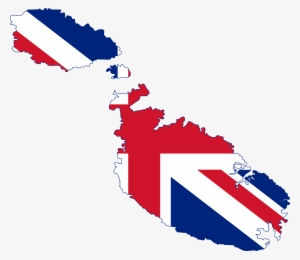 Flag Map Of British Malta - Flag Map Of Malta