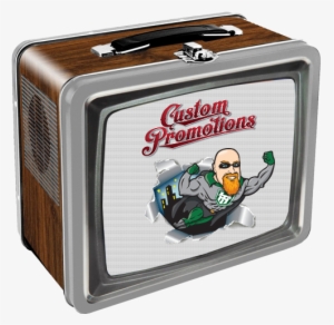 Aquarius Vintage Tv Embossed Large Tin Fun Box