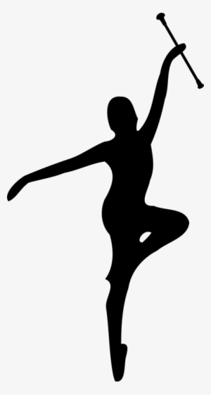 majorette baton twirling silhouette dance marching - olympic fencing logo