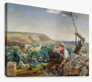 The Stonebreaker Canvas Print - Stone Cutter Painting