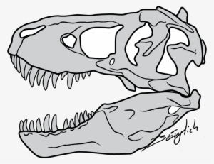 Vector Royalty Free Clipart Face T Rex - T Rex Skull Clipart