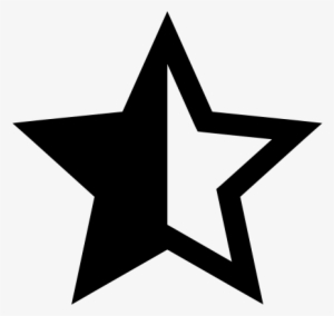 Free Png Black Star Png Images Transparent - Half Star Icon Png