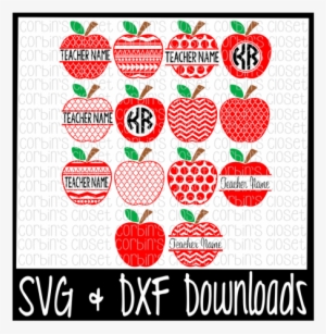 Love These Apple Monograms Perfect For The Kid's Teachers - Cinco De Mayo Svg