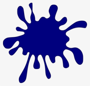 Ink Blue Splat Paint Stain Spot Texture Sh - Blue Paint Splatter Clipart