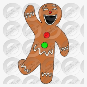 Gingerbread Man Clip Art - Gingerbread Man