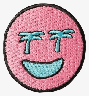 Palm Tree Eye Emoji Sticker Patch - Emblem