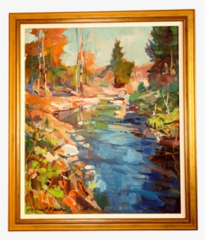 The Antique Shop Paintings Painting Of River Landscape - Picture Frame
