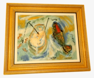 The Antique Shop Paintings Painting Of Fishing - Picture Frame