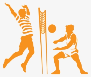 Volleyball Play Man Transprent Png Free Download - Voley Playa Dibujo