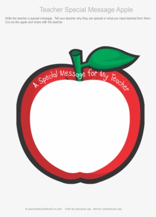 Teacher Apple Png - Cartoon Red Apple