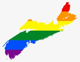 Lgbt Flag Map Of Nova Scotia - Nova Scotia Map Vector