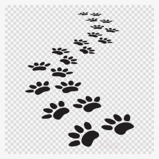 Vector Dog Paw Prints Clipart Dog Cat Tiger - Paw Print Trail Png