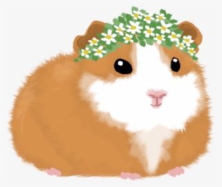 ill keep drawing cute animals in flower crowns png - draw a cute guinea pig