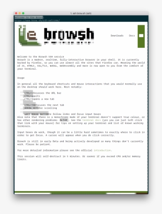 Browsh Homepage - Browsh