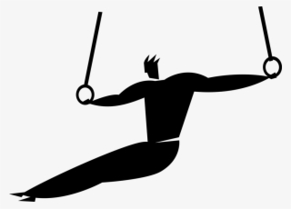 Gymnastics Routine On Rings Clip Art Free Stock - Gymnastics Still Rings Silhouette Png