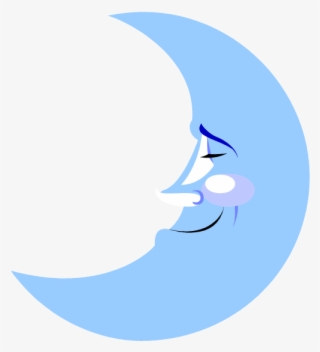 Graphics For Blue Crescent Moon Graphics - Half Moon Cartoon Blue