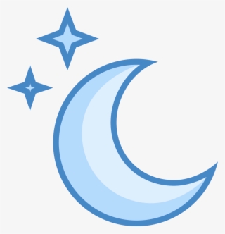 Moon And Stars Icon - Moon Flat Icon Png