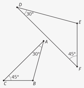 Triangle Abc And Triangle Def Each Have A 30 Degree - Triangle