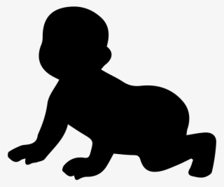 Akarana Baby - Baby Crawling Silhouette Clipart