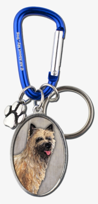 Cairn Terrier Cameo Carabiner Keychain - Keychain