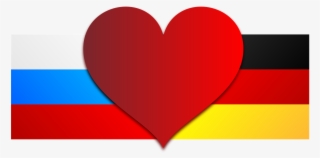 Germany, Russia, Germany, Flag, Love, Heart - Флаг России И Германии