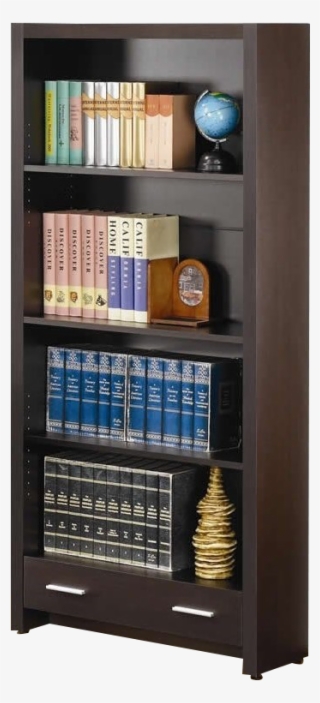 Papineau 4 Shelf Bookcase With Storage Drawer In Cappucino - Bookcase In Cappuccino Finish By Coaster - 800905