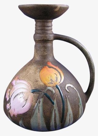 Amphora Austria Arts & Crafts "florina" Enameled Tulips - Handicraft