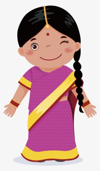 Graphic Royalty Free Download Black Baby Girl Clipart - Niña De India Animado