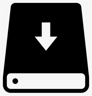Arrow Pointing Down - Secure Hard Drive Icon