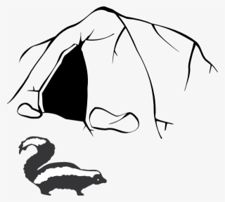 skunk clip art - easy drawings of caves