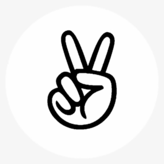 Facebook Linkedin Angellist - Peace Sign Fingers Outline