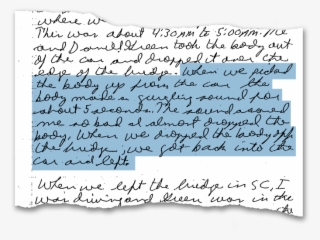 In His Handwritten Statement Drafted While In Custody, - Handwriting