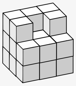 Three-dimensional Space Rubik's Cube Jigsaw Puzzles - Isometric Cube Drawing