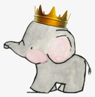 Elephant Baby Babyelephant Crown Prince Vector Black - Family Of Elephants Cartoon