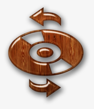 Glossy Waxed Wood Icon Media Cd Refresh Image - Clip Art