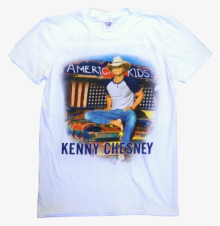 Kenny Chesney American Kids White Tee - Active Shirt